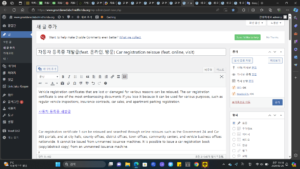 자동차 등록증 재발급